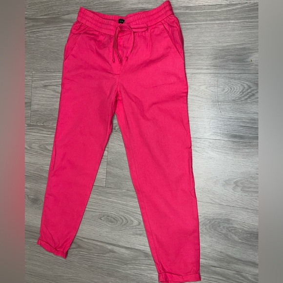 J crew factory  linen cotton blend drawstring pant. Size 0. NWOT - Picture 1 of 7